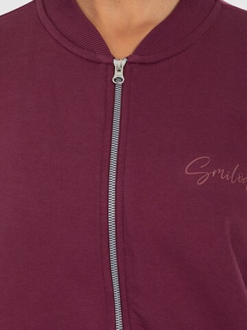 Smilodox Sweat jacket 'Fayne' in Purple