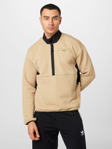 Veste en polaire fonctionnelle 'Hike' ADIDAS TERREX en beige : devant