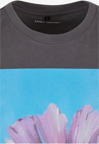 Lost Youth T-Shirt 'Blurred Flowers' in Grau