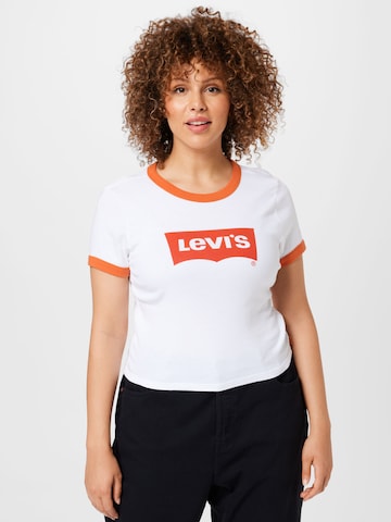 Levi's® Plus Majica 'PL Graphic Mini Ringer' | bela barva: sprednja stran
