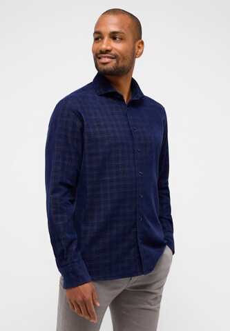 ETERNA Regular fit Zakelijk overhemd in Blauw: voorkant