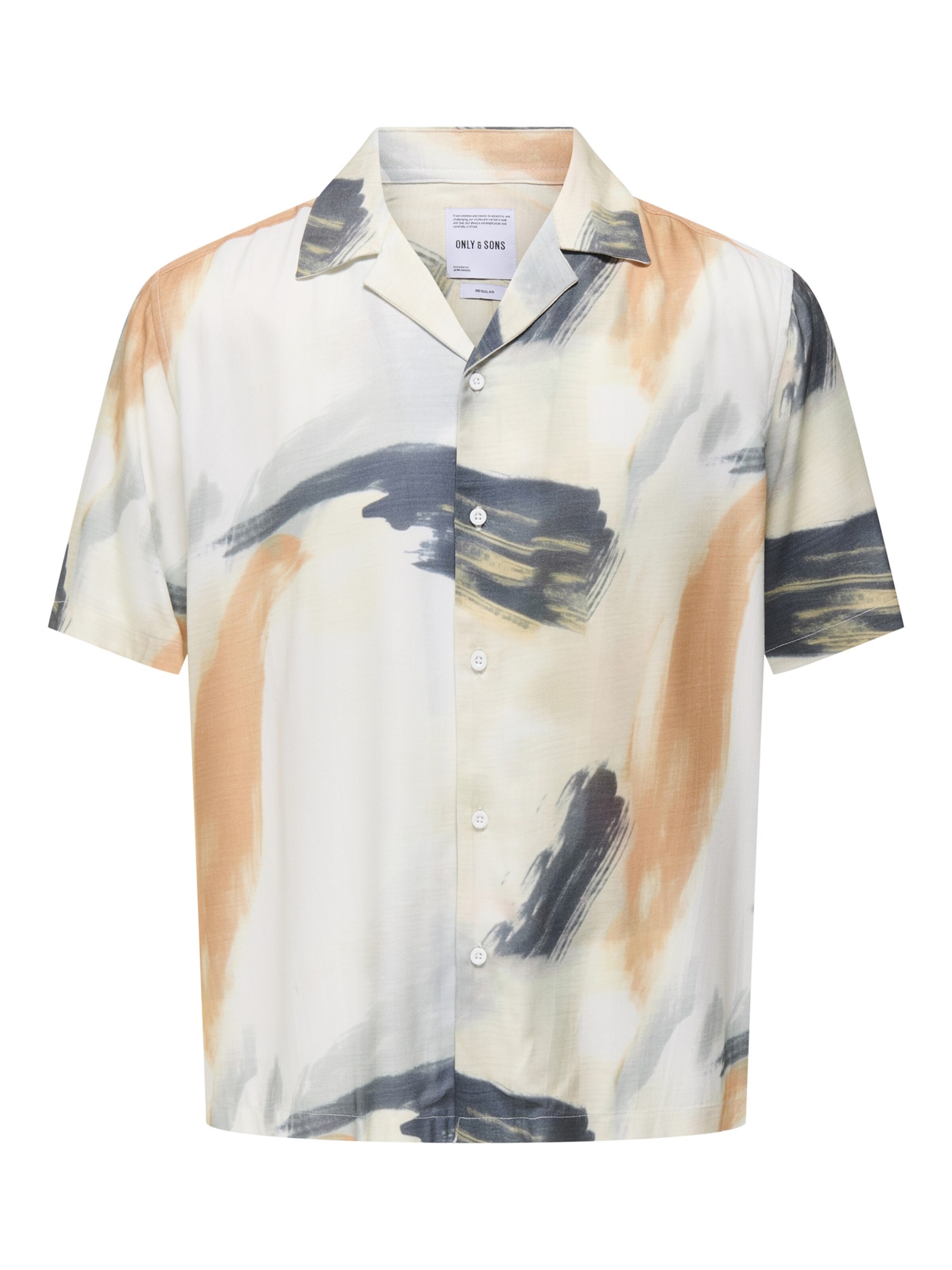 Only & Sons Regular Fit Kurzarmhemd 'Dash' in Weiß: Vorderseite