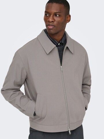 Only & Sons Between-season jacket 'ONSLEO' in Grey