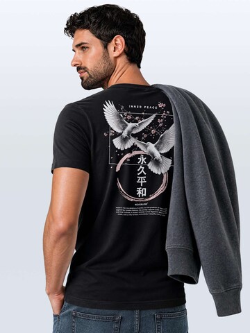 Neverless Shirt 'Inner peace sakura' in Black