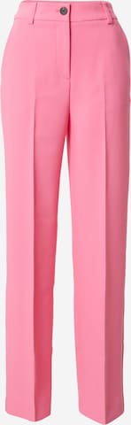 Pantaloni con piega frontale 'Gale' di modström in rosa: frontale