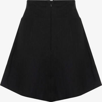 NOCTURNE Wide leg Pleat-Front Pants in Black