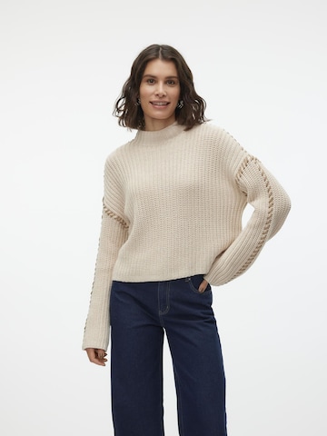 VERO MODA Sweater 'NEWCREAM' in Beige: front