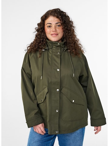Parka mi-saison 'Capalma' Zizzi en vert : devant