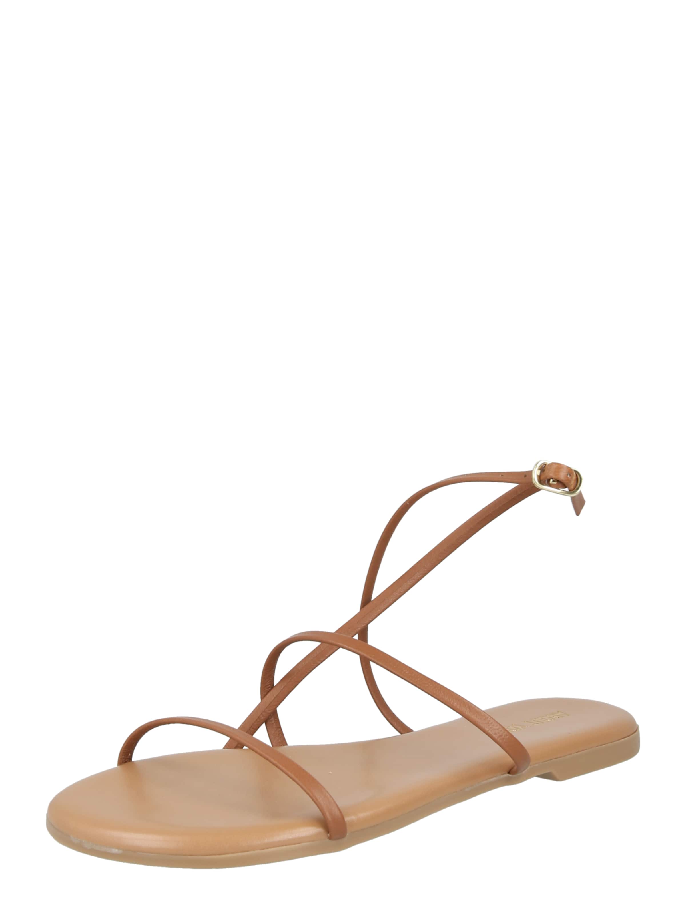 ABOUT YOU Strap Sandals 'Dana' in Brown: front