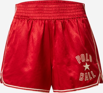 Polo Ralph Lauren Lużny krój Spodnie 'RALLY' w kolorze czerwony: przód