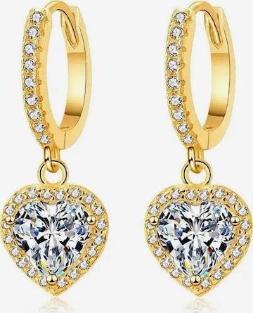 Staufergold Ohrringe 'Ohrstecker „Coeur Classic“ (Herz 1,0 ct x2)' in Gold: Vorderseite