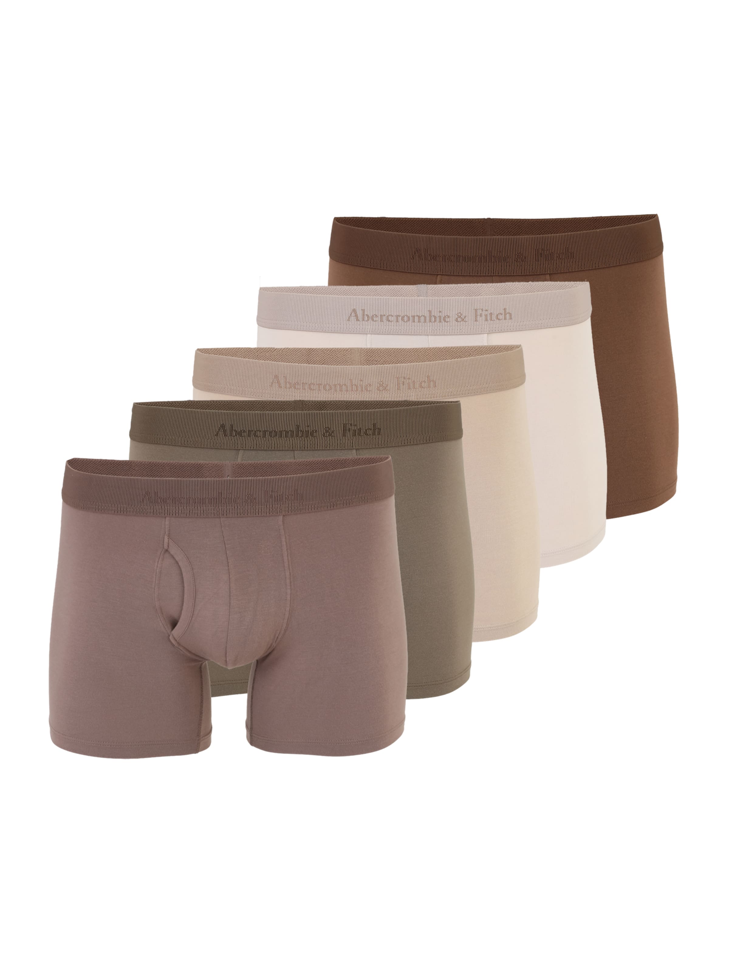 Abercrombie & Fitch Boxer shorts in Kitt / Ecru / Brown / Green, Item view