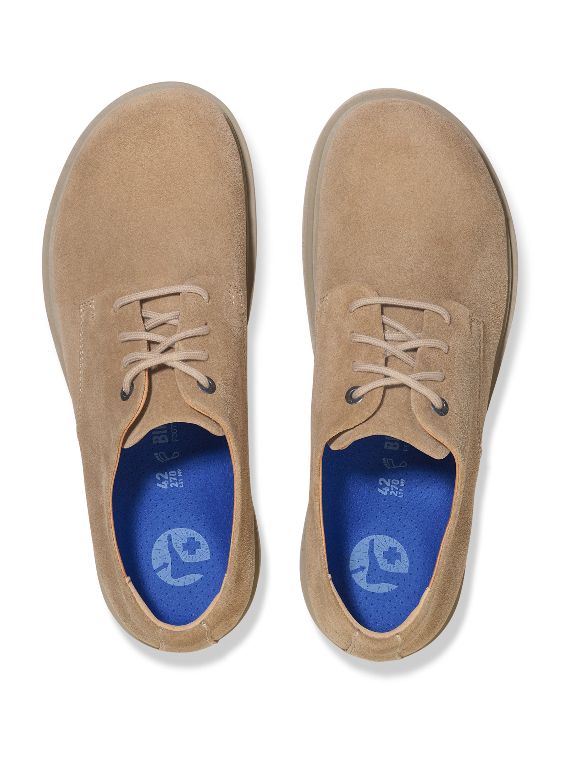 BIRKENSTOCK Snøresko 'Highwood Lace Low Suede Leather' i beige