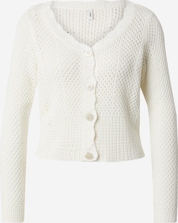 Cardigan 'ONLRoselia' ONLY en blanc : devant