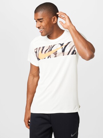 NIKE Performance shirt 'Sport Clash' in White: front