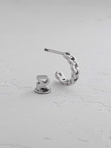 REYTEL - Pendientes 'KETTE' en plata: frente