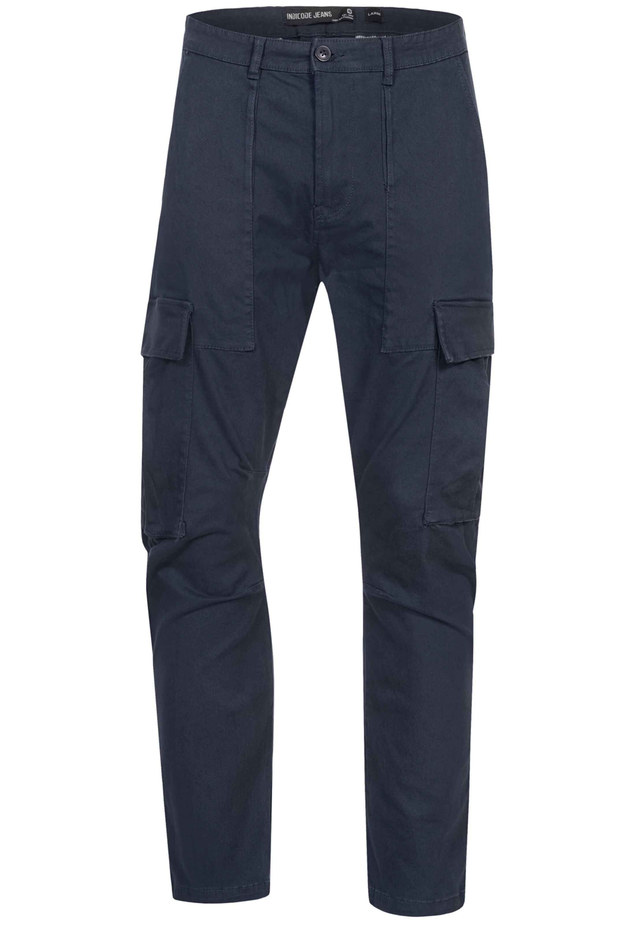 INDICODE JEANS Regular Cargojeans 'Walsh' in Blauw: voorkant