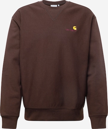 Carhartt WIP Sweatshirt 'American Script' i brun: forside