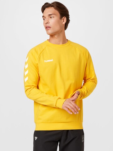 Sweat de sport Hummel en jaune : devant