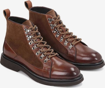 Kazar Lace-Up Boots in Brown