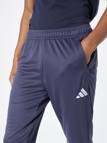 ADIDAS SPORTSWEAR Slim fit Workout Pants 'Tiro' in Blue