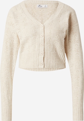 HOLLISTER Knit Cardigan in Brown: front
