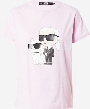 T-shirt 'Ikonik 2.0' Karl Lagerfeld en violet : devant