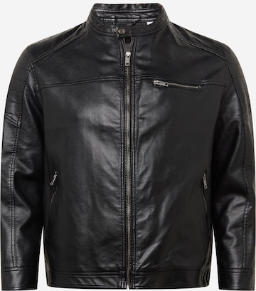Jack & Jones Plus Демисезонная куртка 'Rocky' в Черный: спереди