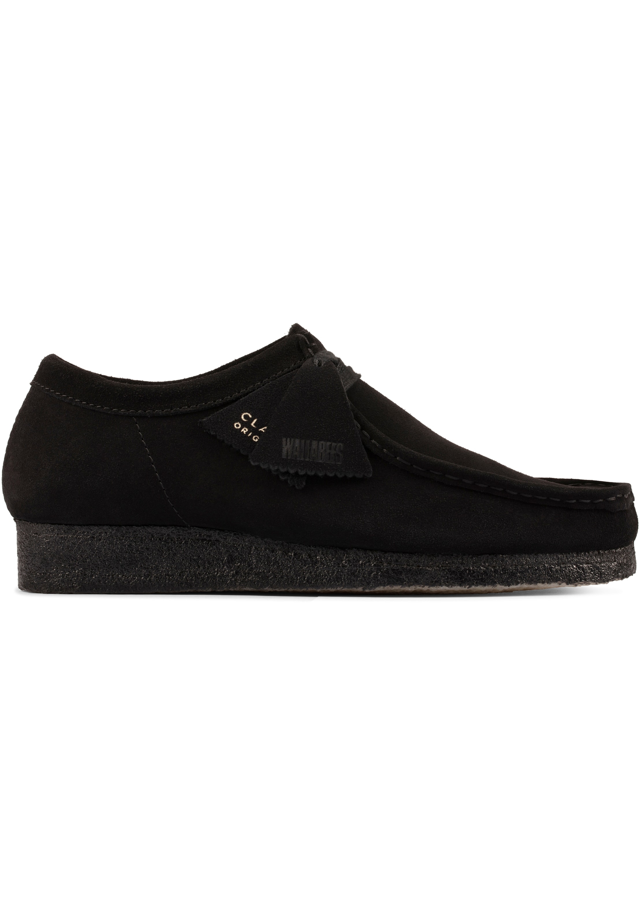 CLARKS Schnürschuhe 'Wallabee Black' in Schwarz