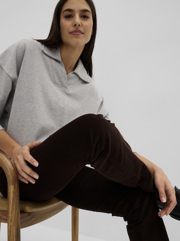 bonprix Slimfit Kalhoty – hnědá
