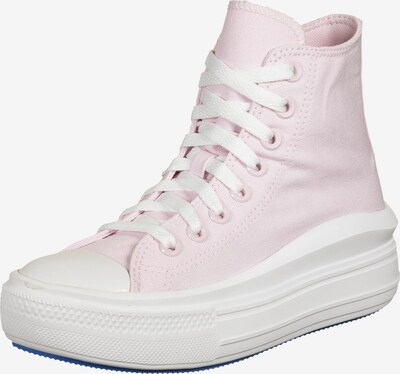 CONVERSE Augstie brīvā laika apavi 'CHUCK TAYLOR ALL STAR MOVE PLATFORM GLOSSY METAL - HI', krāsa - pasteļrozā / balts, Preces skats