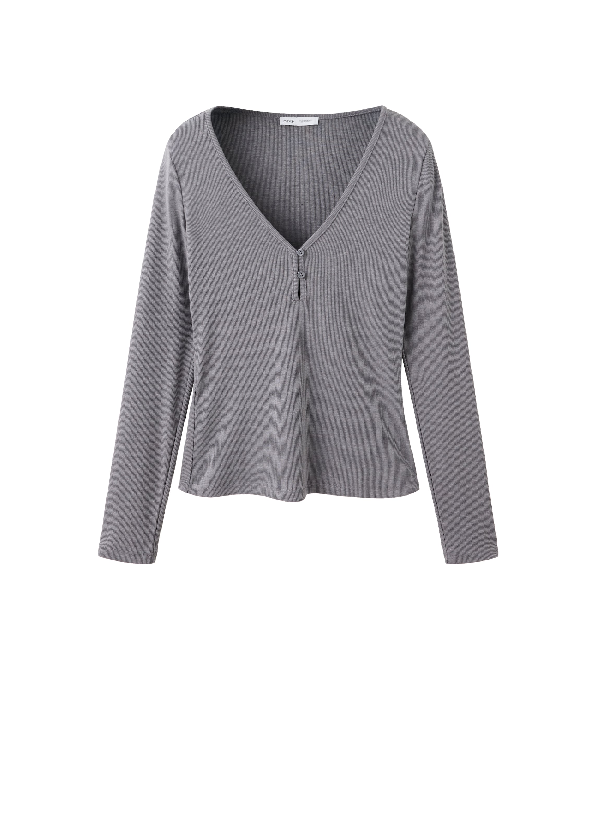 MANGO - Camiseta 'PAN' en gris: frente