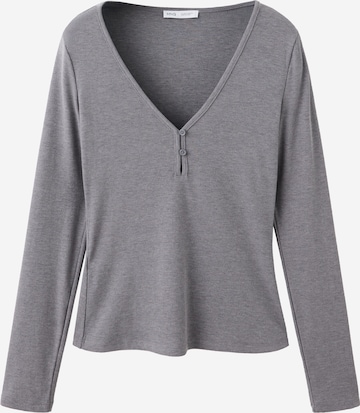 MANGO Shirt 'PAN' in Grau: Vorderseite