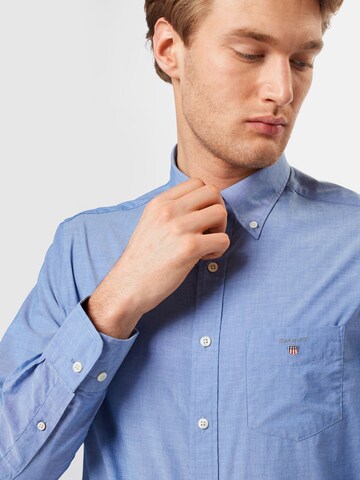 GANT Regular fit Overhemd in Blauw