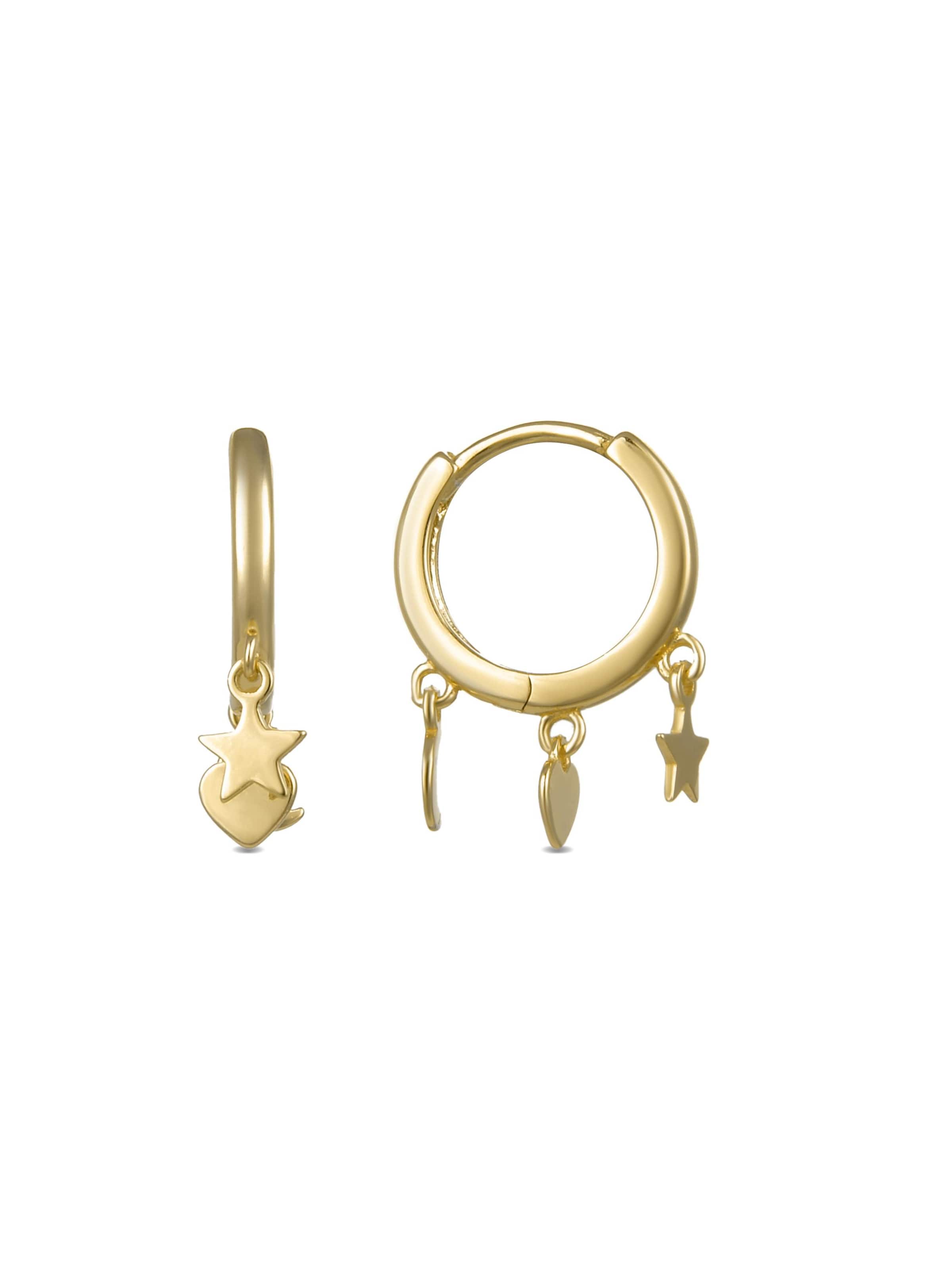 Luxenter Earrings 'Zaccus' in Gold: front