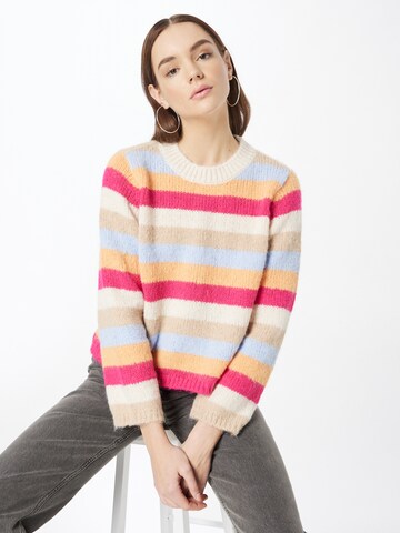 PIECES Sweater 'Tascha' in Mixed colours: front