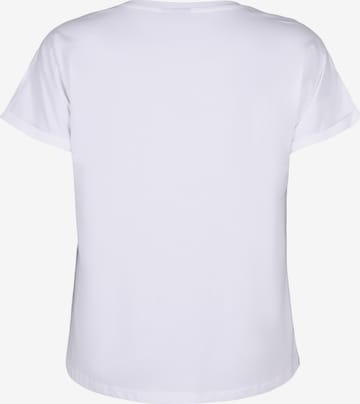 Zizzi T-Shirt 'SOFIA' in Weiß