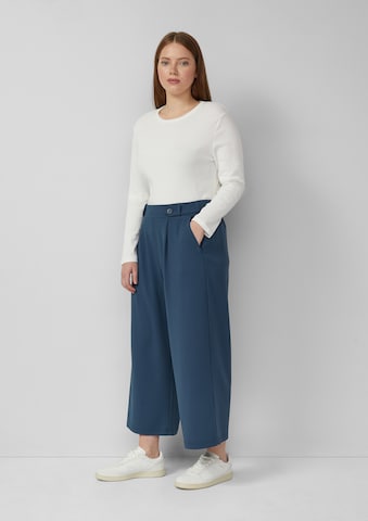 QS Wide leg Broek in Blauw