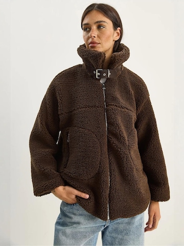 Bianco Lucci Between-Season Jacket in Brown: front