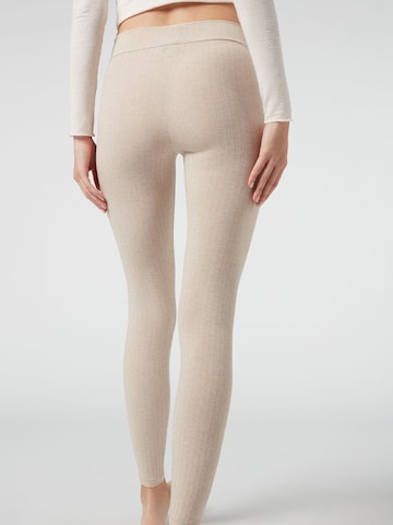 CALZEDONIA Skinny Leggings 'thermo' in Beige