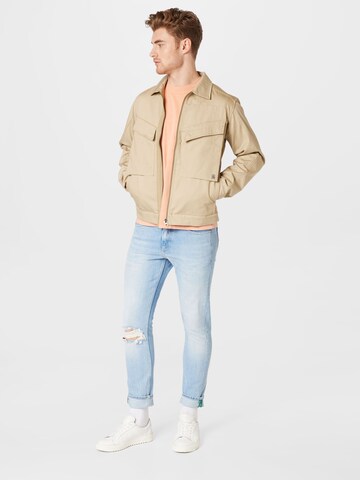 G-Star RAW Overgangsjakke 'Trucker' i beige