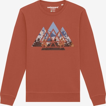 Sweat-shirt ' Geometric Landscape ' Watapparel en marron : devant