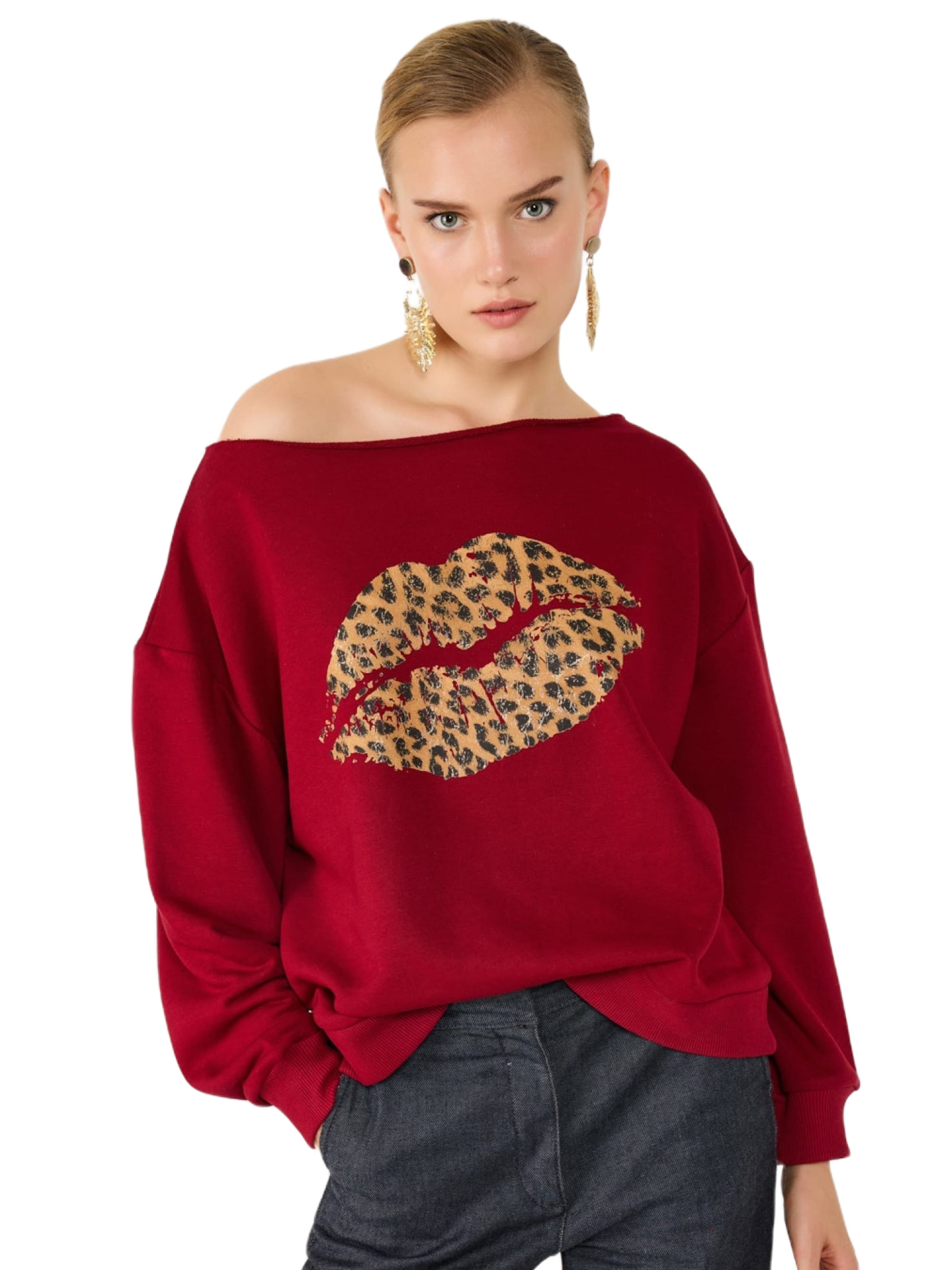 No Matter What Sweatshirt in Rot: Vorderseite