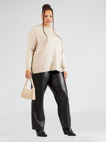 Vero Moda Curve Sweter 'Lefile' w kolorze beżowy