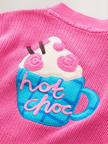 Next - Casaco de malha 'Love Bug' em rosa
