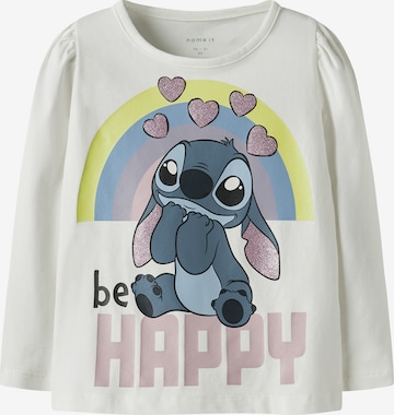 NAME IT - Camiseta 'NMFDIANA STITCH' en blanco: frente