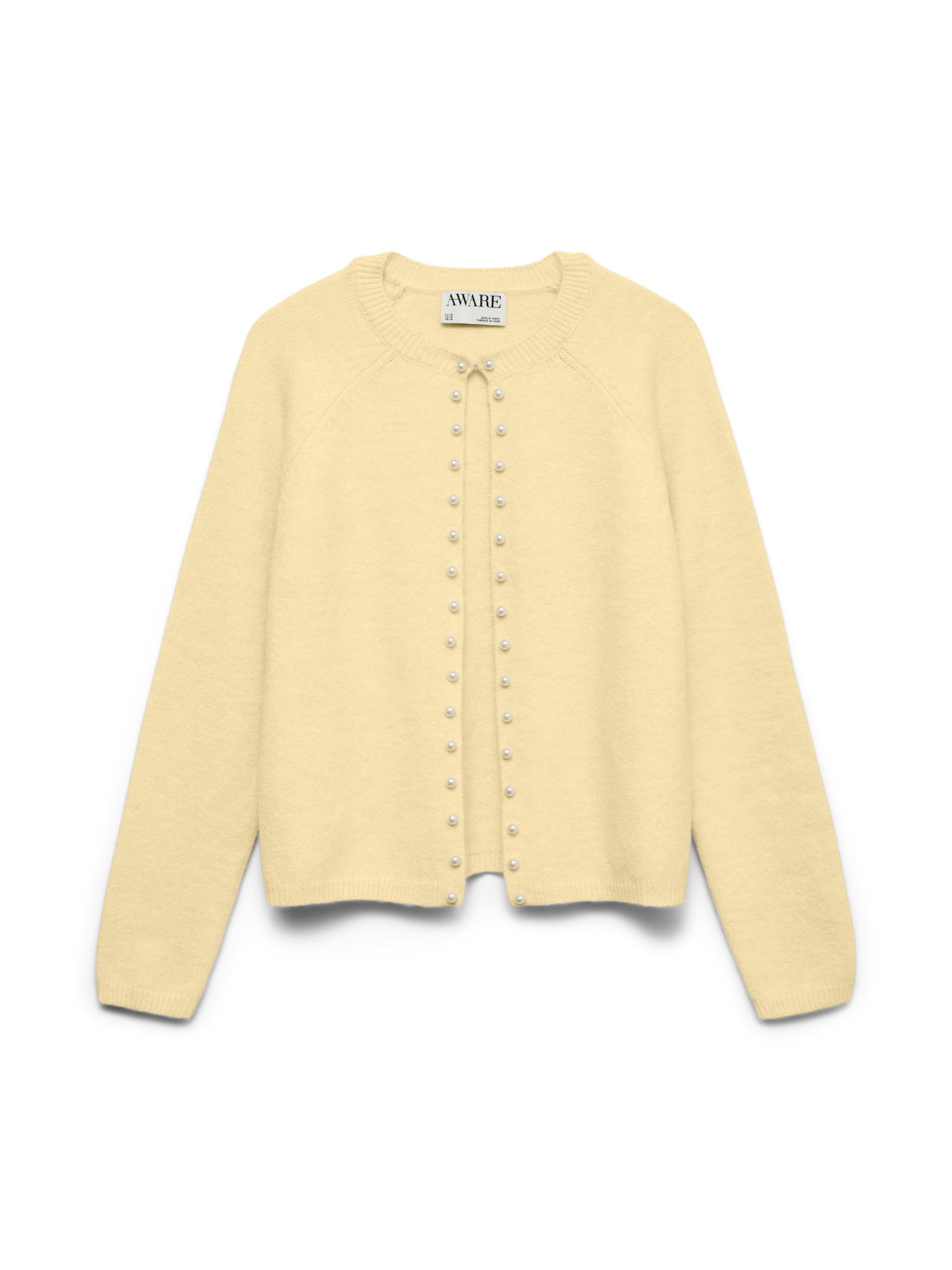 Cardigan 'VMAwmagelene' VERO MODA en jaune : devant