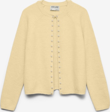 Cardigan 'VMAwmagelene' VERO MODA en jaune : devant
