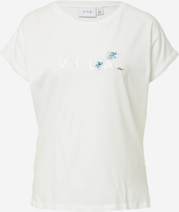 VILA Shirt 'SMURFYє' in Wit: voorkant