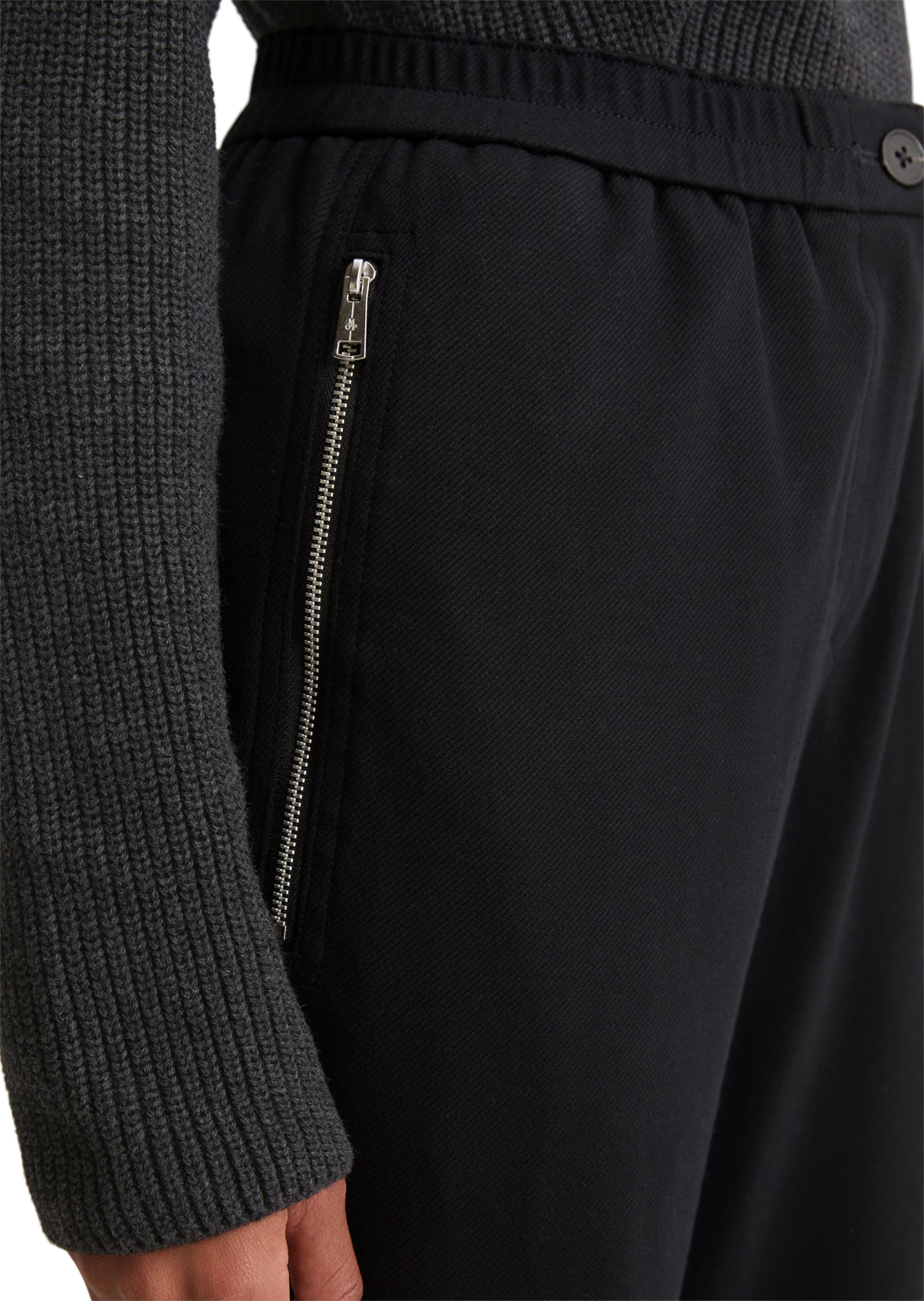 Marc O'Polo Regular Broek in Zwart